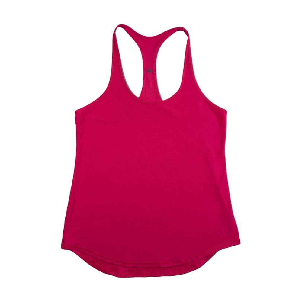 Lululemon Activewear Tank Top Cool Racerback Womens Size 6 Pink Reflective